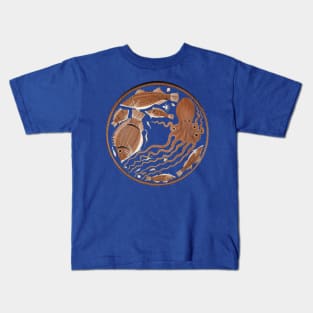 Greek Fish and octopus drawing Kids T-Shirt